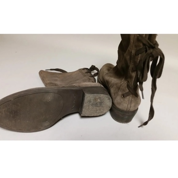 Women’s Nine West Brown Suede Mid Calf Booties Size 6.5 - Picture 5 of 6